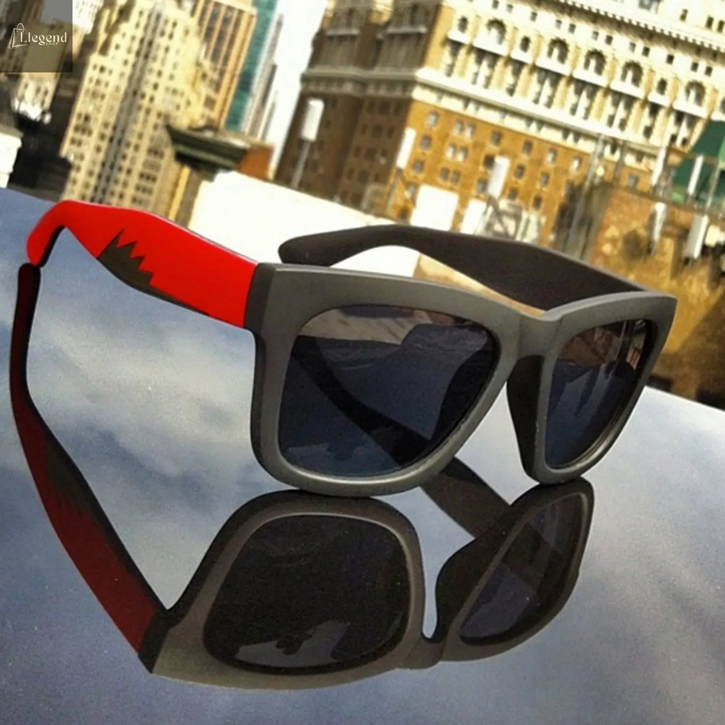 Jase New York Avery Sunglasses in Fire Red - Llegend store